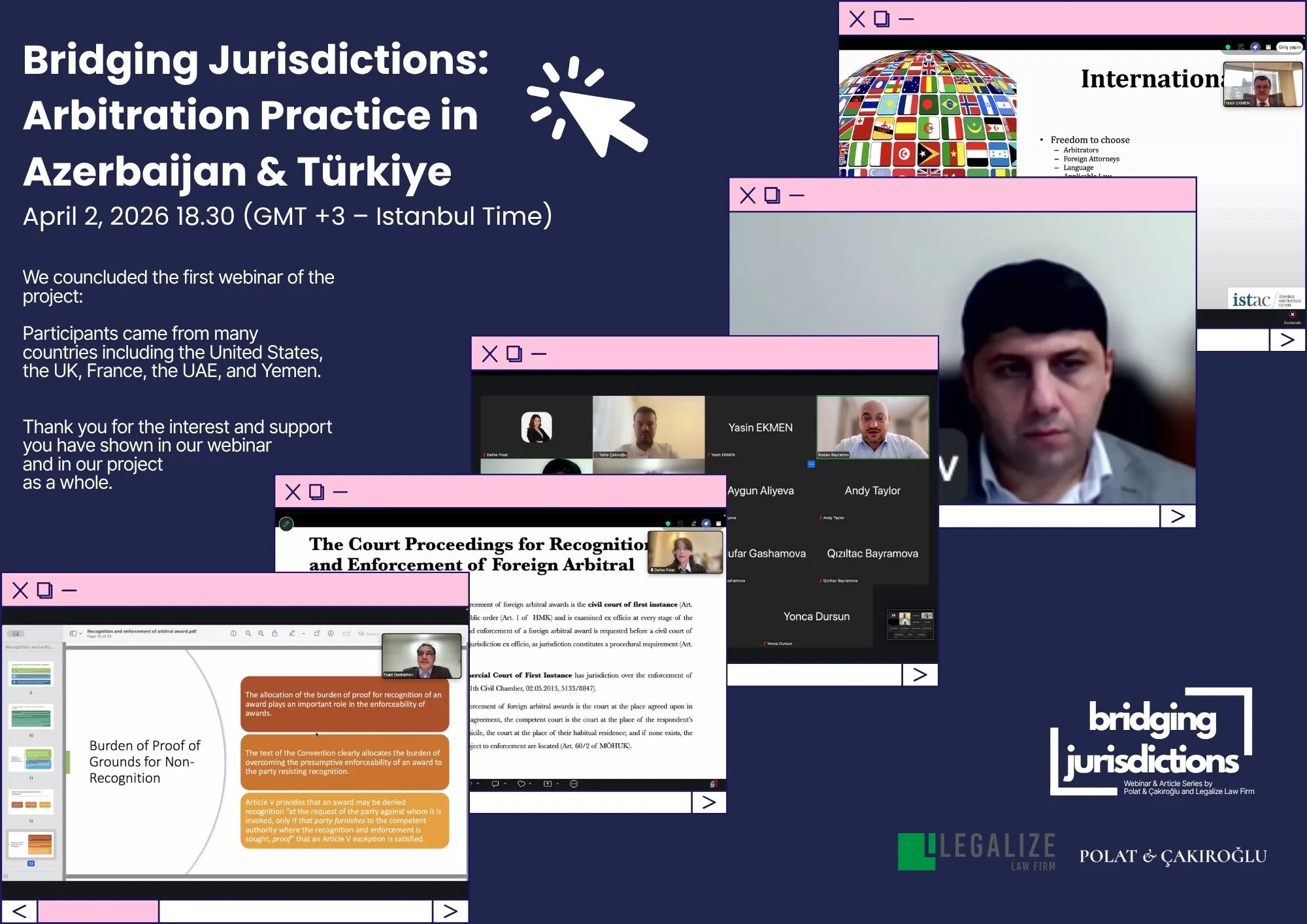 Bridging Jurisdictions: Arbitration Practice in Azerbaijan & Türkiye: Thank You for Attending!